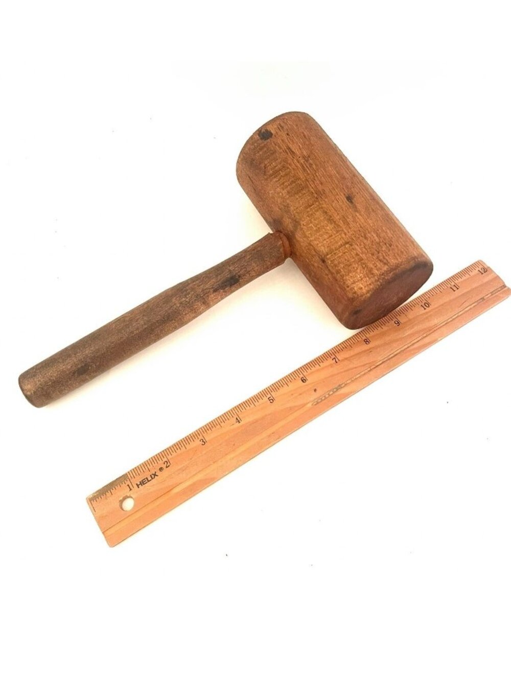 Antique Stossel #2 Hardwood Mallet 1900s Primitive Woodworking Tool 11” Rustic